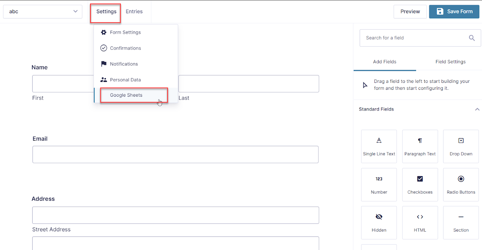 How to Integrate Gravity Forms with Google Sheets