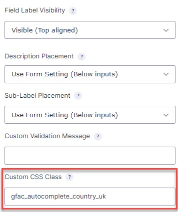 Address Restriction to Specific Countries