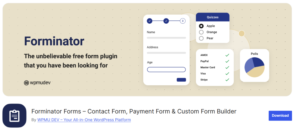 Forminator – Feature-Rich Free Alternative to Gravity Forms