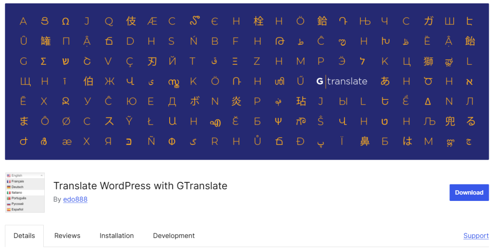 GTranslate - Automated translation for wordpress