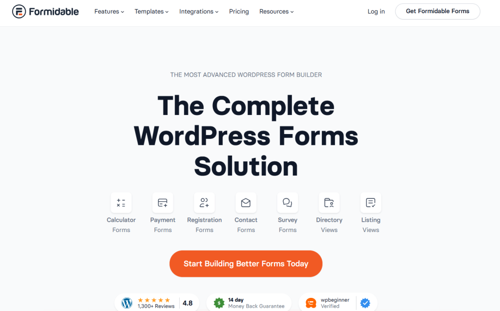 Formidable Forms - wordpress form builder